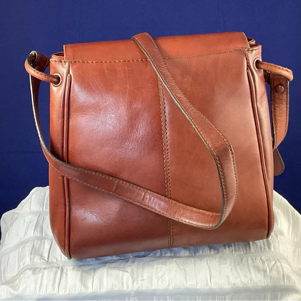 Etienne Aigner Woven Leather Crossbody in Rich Brown with Gold Hardware - Picture 5 of 16